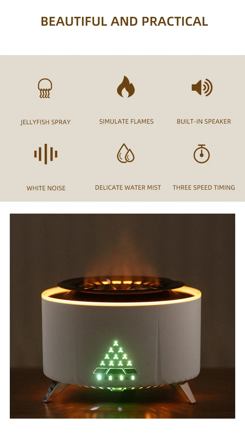 Aromatherapy Diffuser for Essential Oils Cool-Looking Jelly fish Mist 350ml