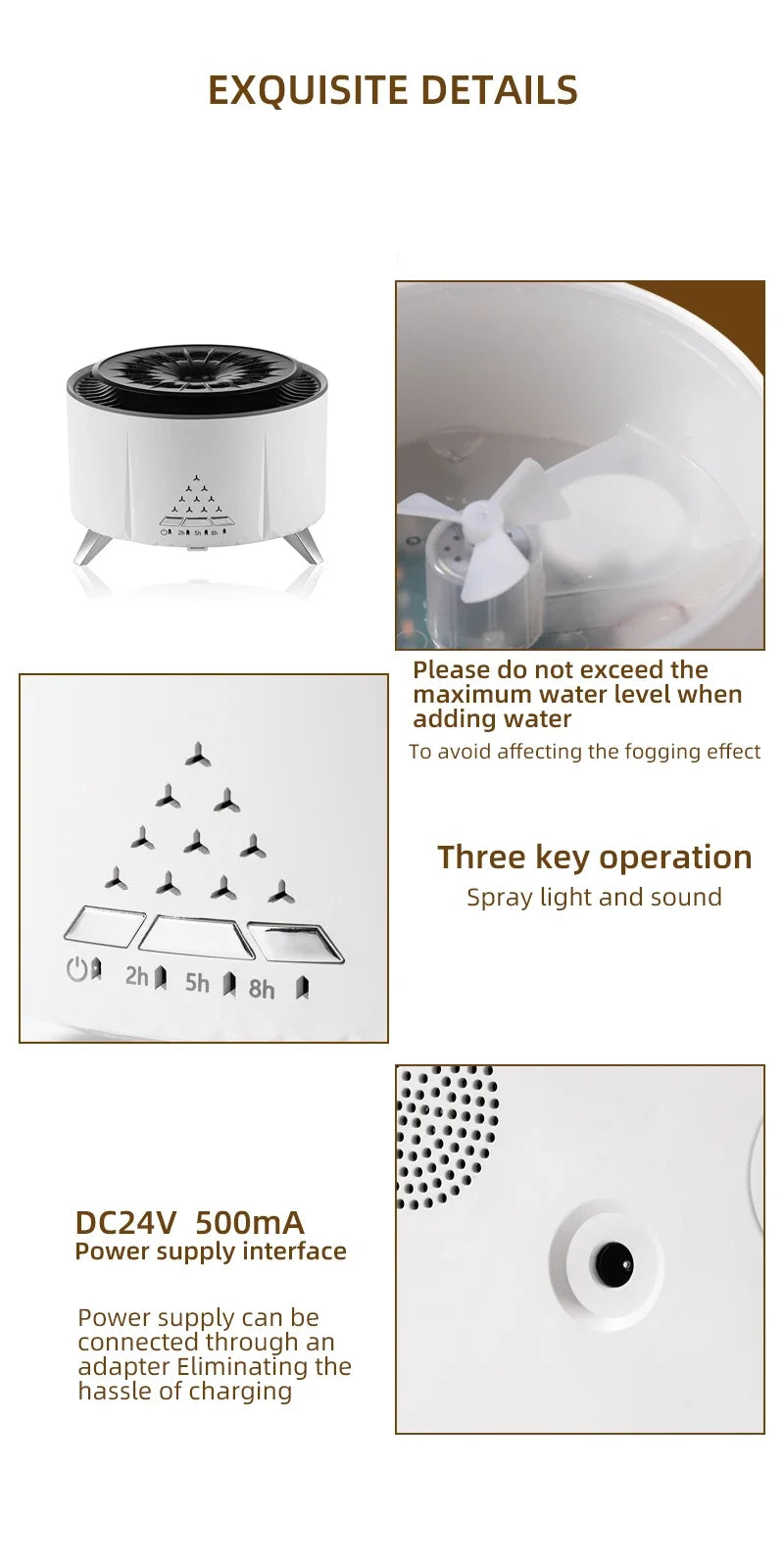 Aromatherapy Diffuser for Essential Oils Cool-Looking Jelly fish Mist 350ml