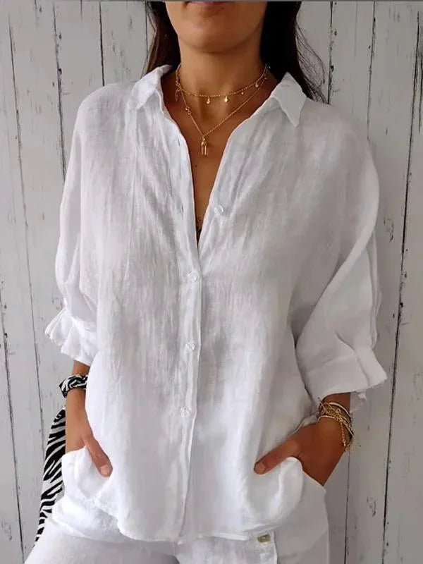 Best Loose Cotton Linen Shirts For Women Fashion And Tops 2024 Spring Summer Elegant Women's Shirt