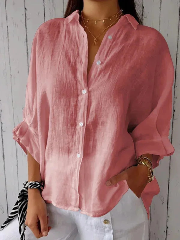 Best Loose Cotton Linen Shirts For Women Fashion And Tops 2024 Spring Summer Elegant Women's Shirt