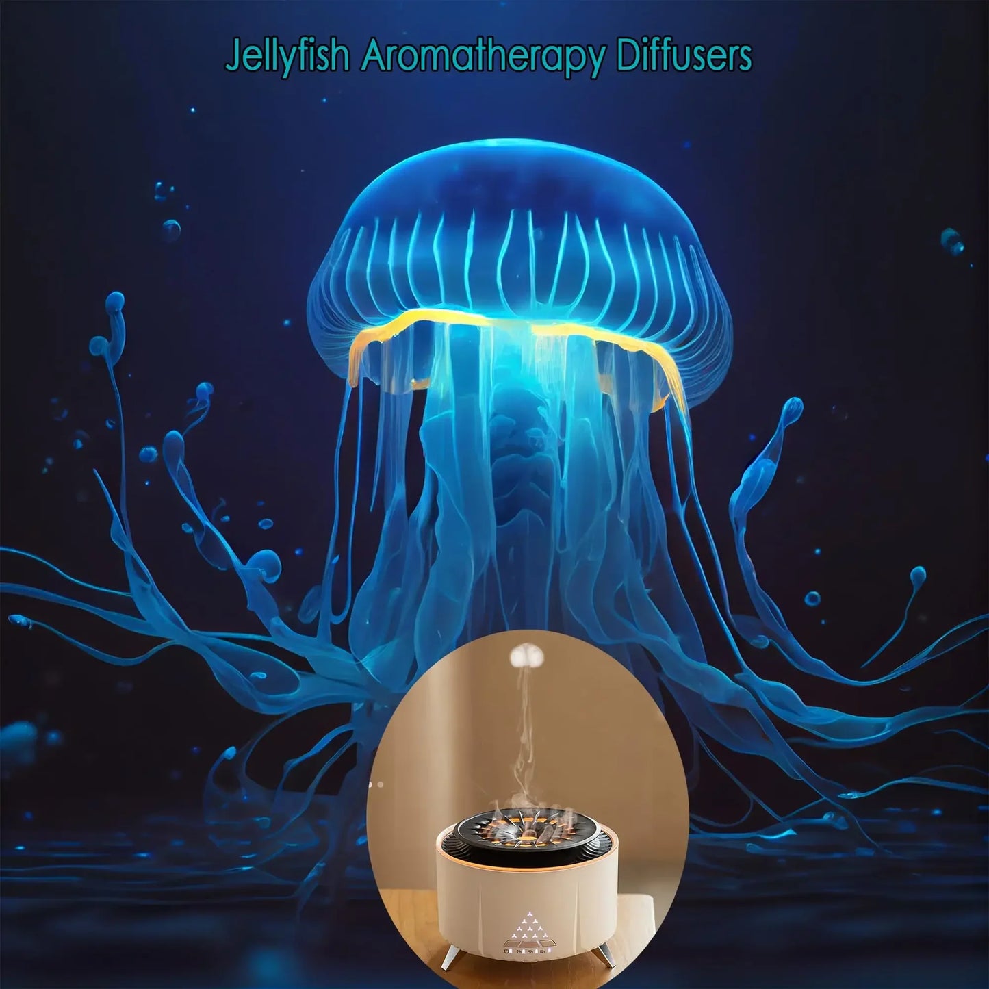Aromatherapy Diffuser for Essential Oils Cool-Looking Jelly fish Mist 350ml