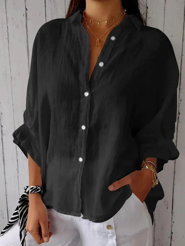 Best Loose Cotton Linen Shirts For Women Fashion And Tops 2024 Spring Summer Elegant Women's Shirt