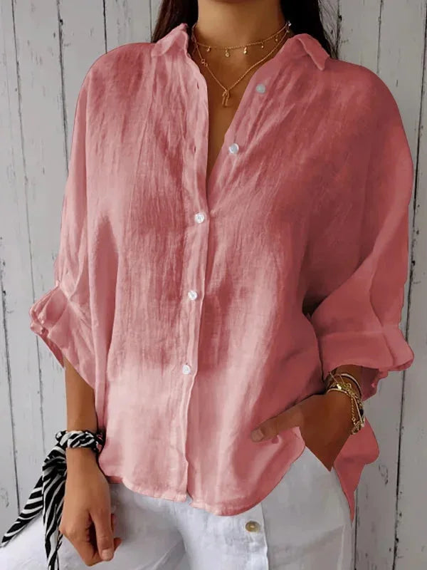 Best Loose Cotton Linen Shirts For Women Fashion And Tops 2024 Spring Summer Elegant Women's Shirt