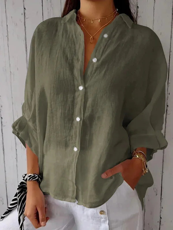 Best Loose Cotton Linen Shirts For Women Fashion And Tops 2024 Spring Summer Elegant Women's Shirt