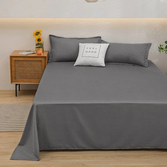 Best solid colour  bed sheets One solid color simple sheet Machine washable single double bed linen Student dormitory sheet (pillowcase not included)