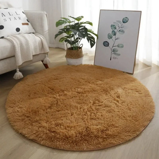 Aesthetic Round Rug – Soft, Minimal Carpet for Living Room & Bedroom
 Decoration Furry Comfort Carpet  Home Decor Pink Foot Mat Area Rug 2023 New
