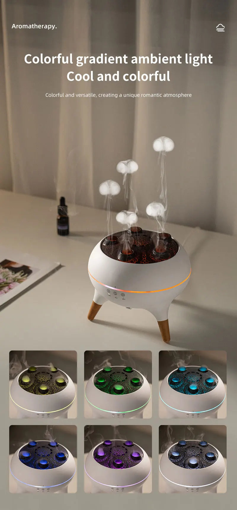 Best remote Control Air Humidifier with 7 Colourful Lights (250ml)